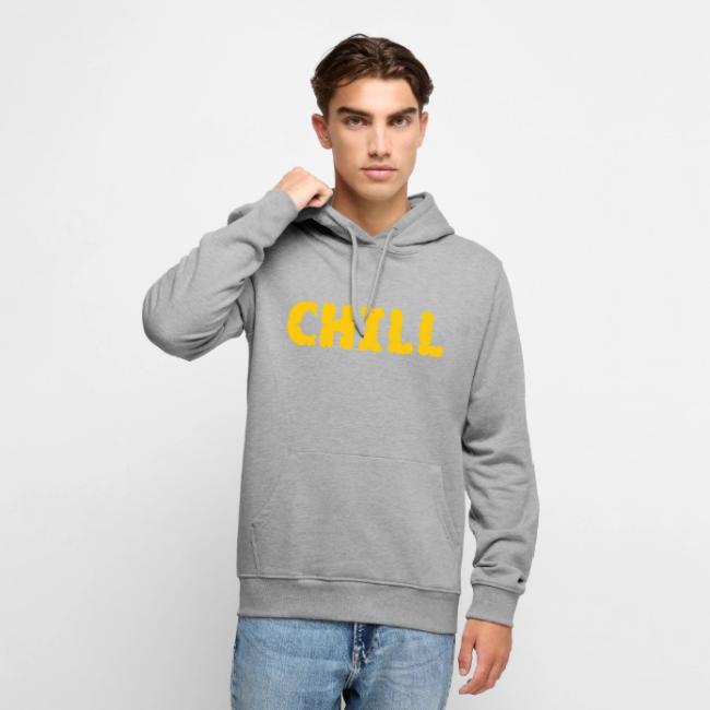 Chill Orange - Sweat à capuche bio Premium pour hommes